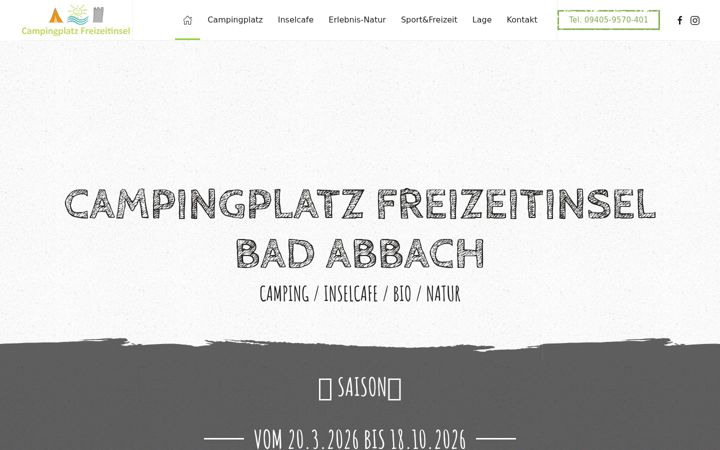 Snímek obrazovky campingplatz-freizeitinsel.de