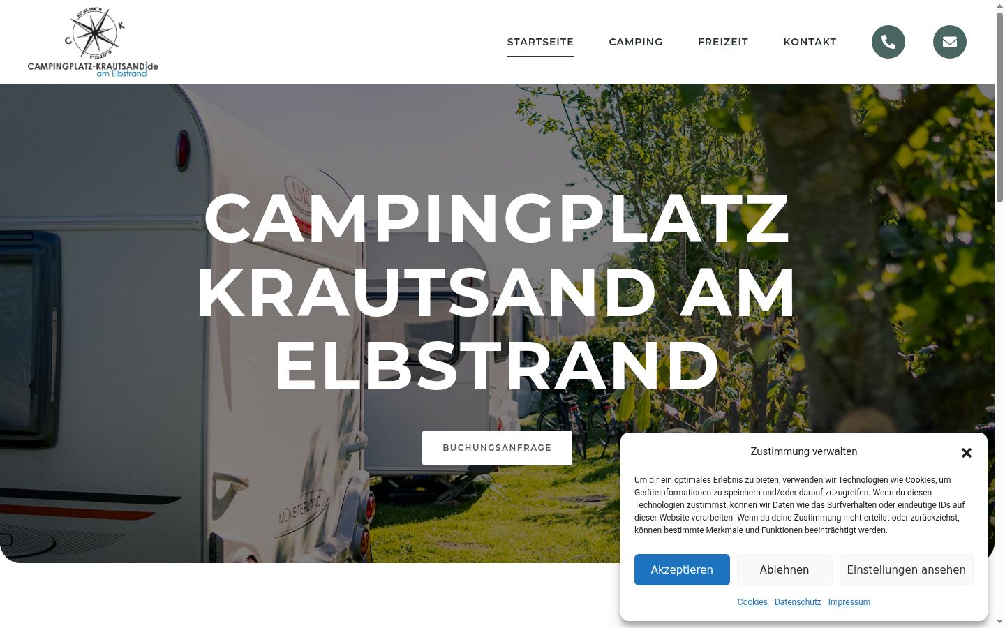 Screenshot tal-banner tal-kunsens muri qabel kwalunkwe interazzjoni