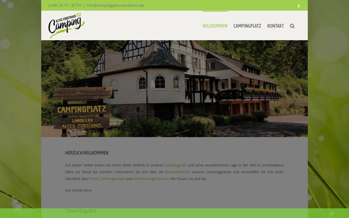 Screenshot ta' campingplatz-landkern.de