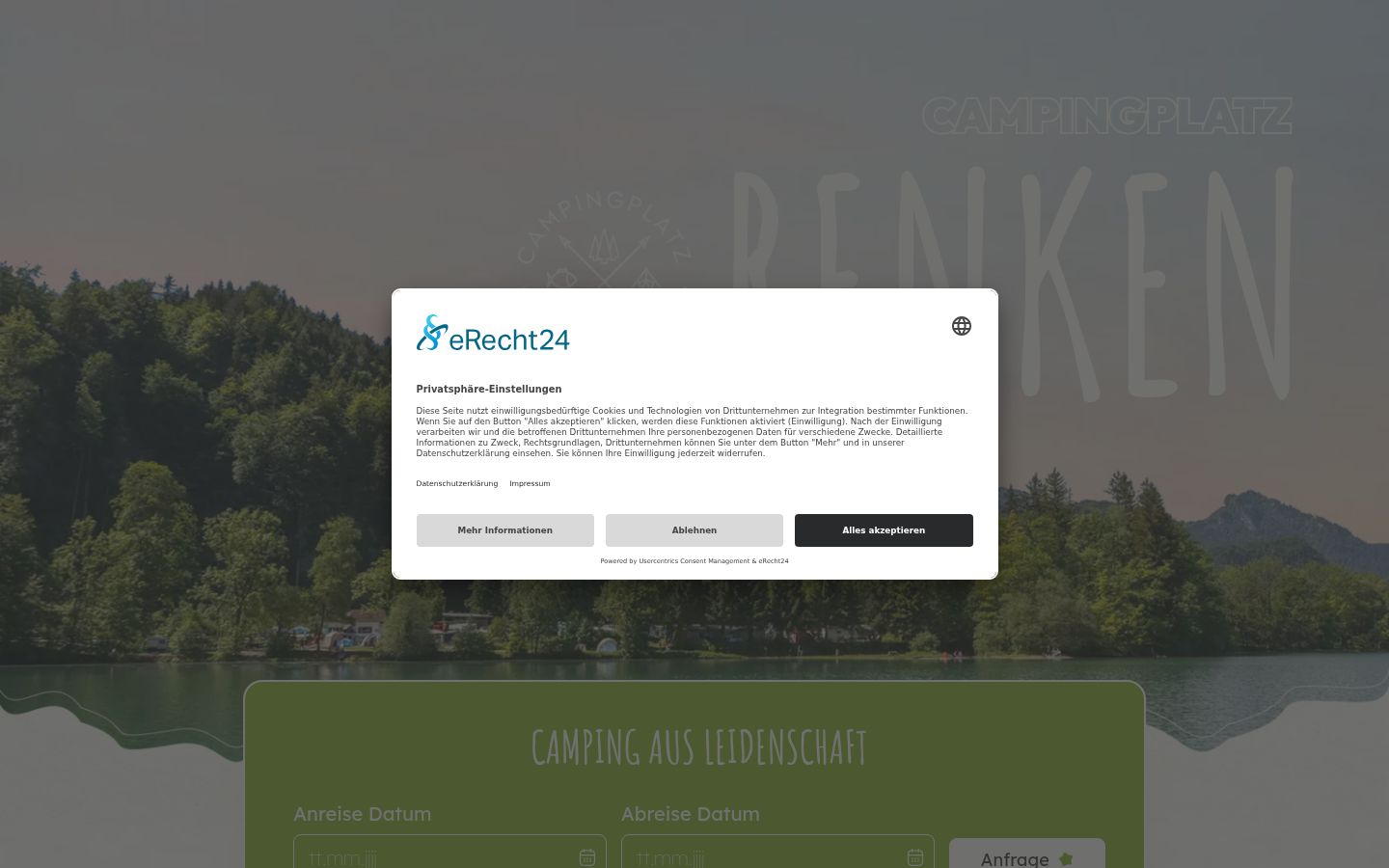 Screenshot tal-banner tal-kunsens muri qabel kwalunkwe interazzjoni
