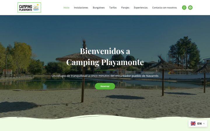 Screenshot of campingplayamonte.com