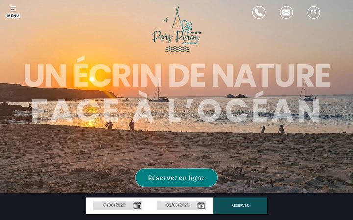 Screenshot of campingporsperon.com
