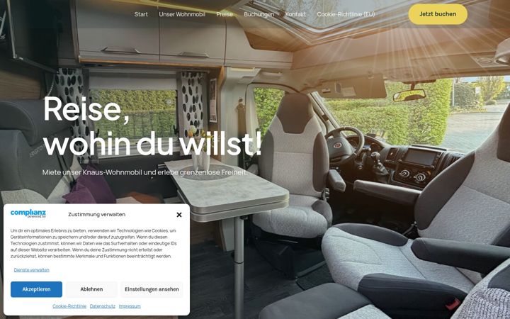 Screenshot of campingreisen-clp.de