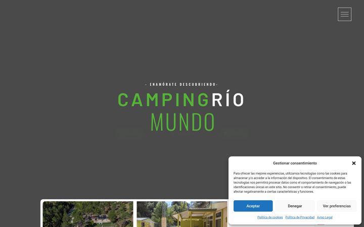 Captură de ecran a campingriomundo360.es