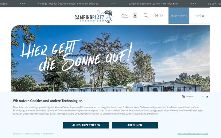 Screenshot of campingruegen.de