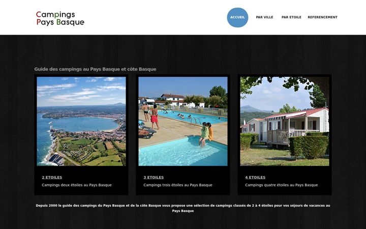 Screenshot of campings-paysbasque.com