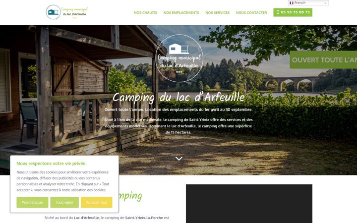 Screenshot of campingsaintyrieix.fr
