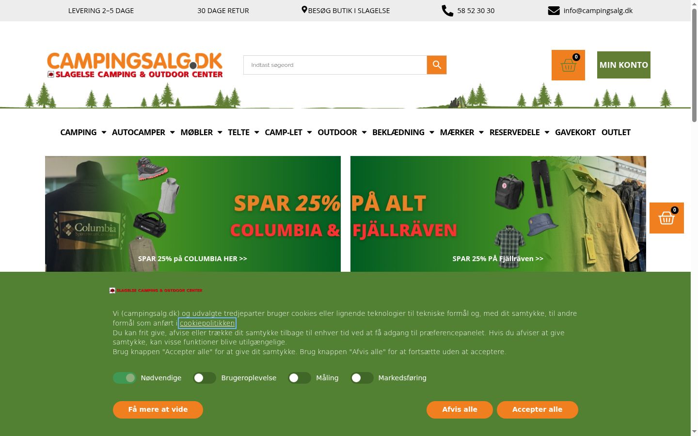 Screenshot tal-banner tal-kunsens muri qabel kwalunkwe interazzjoni