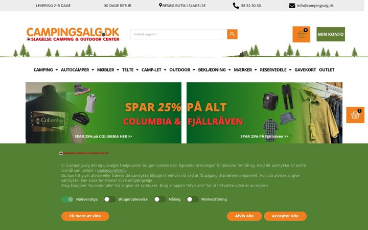 Screenshot of campingsalg.dk