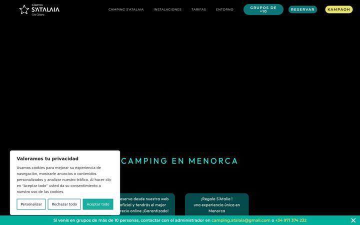Screenshot of campingsatalaia.com