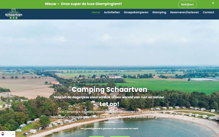 Screenshot of campingschaartven.nl