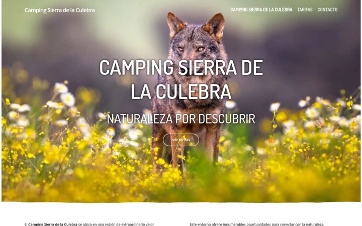 Screenshot of campingsierradelaculebra.com