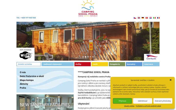 Screenshot ta' campingsokol.cz