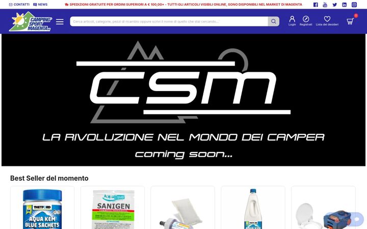 Screenshot of campingsportmagenta.com
