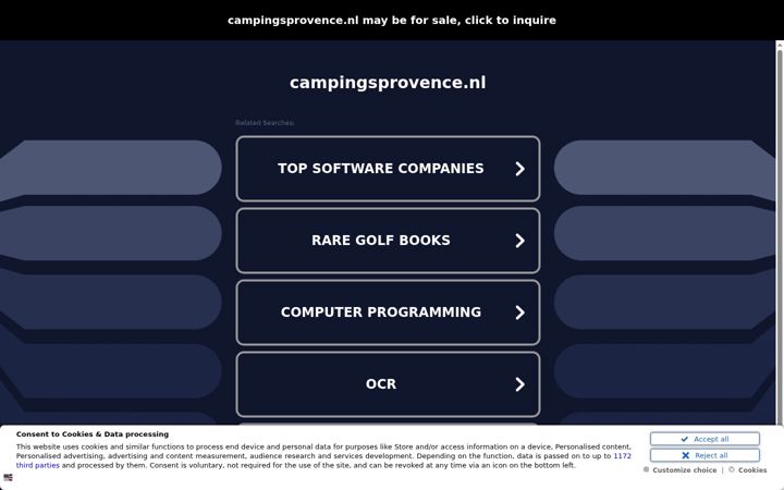 Snimka zaslona za campingsprovence.nl