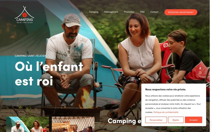 Screenshot of campingstfelicien.com