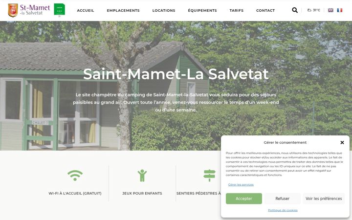 Zrzut ekranu campingstmamet15.fr