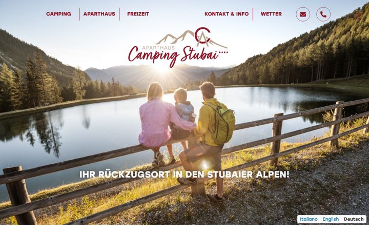 Screenshot of campingstubai.at