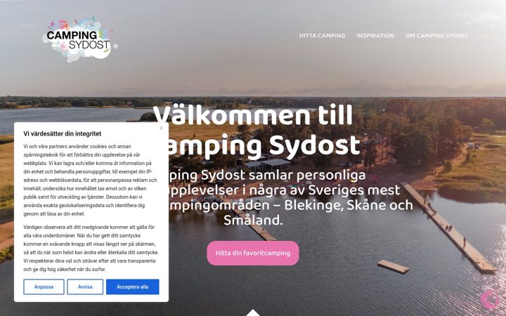 Screenshot of campingsydost.se