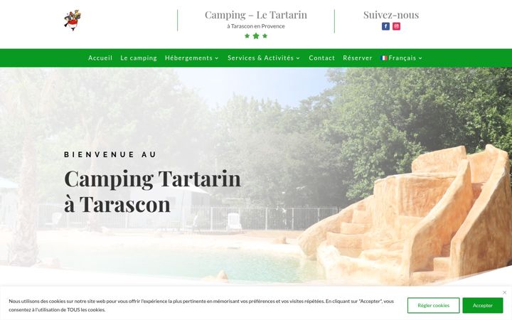 Zrzut ekranu campingtartarin.fr