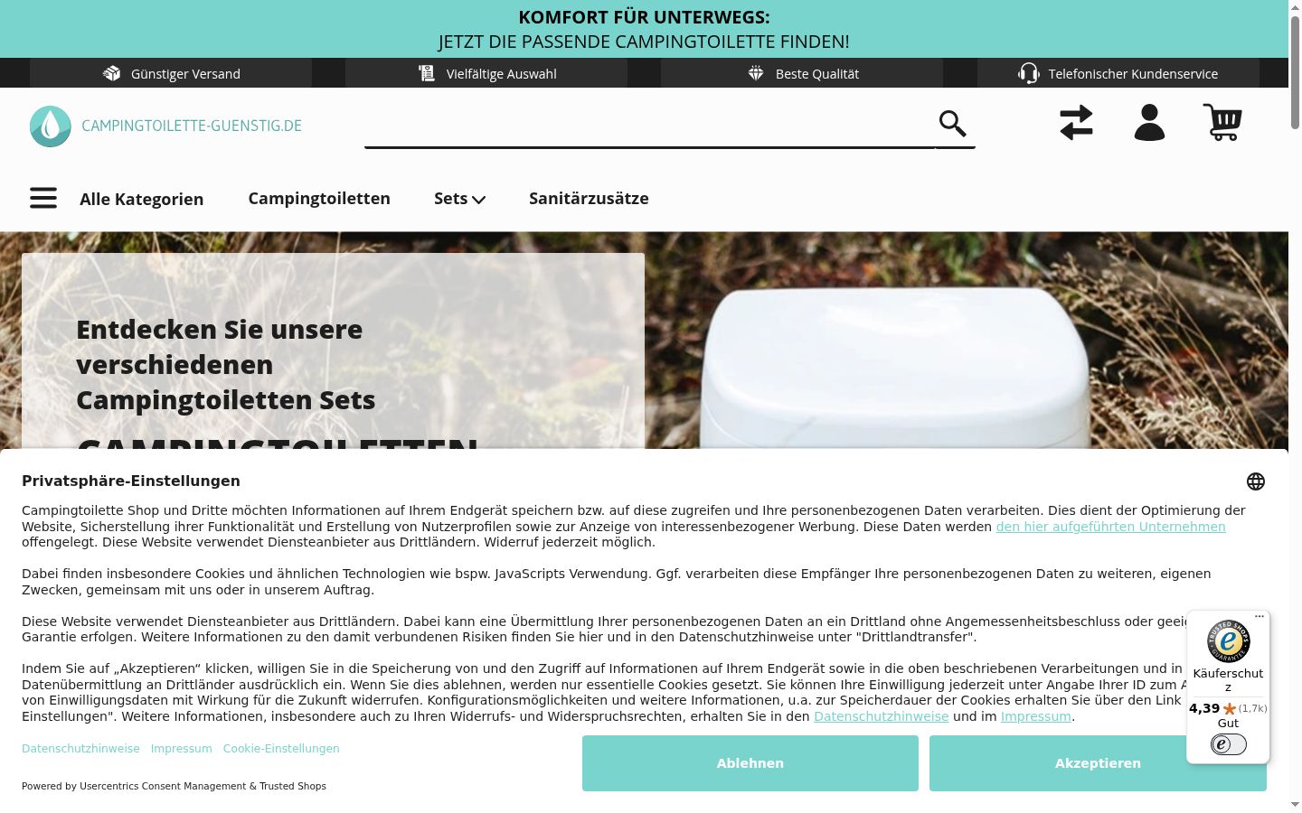 Screenshot tal-banner tal-kunsens muri qabel kwalunkwe interazzjoni