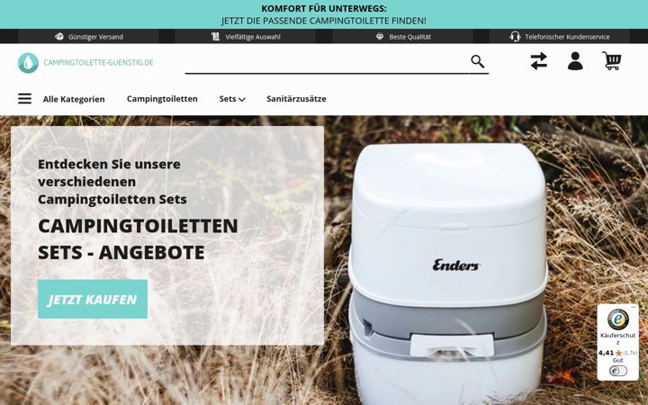 Screenshot ta' campingtoilette-guenstig.de