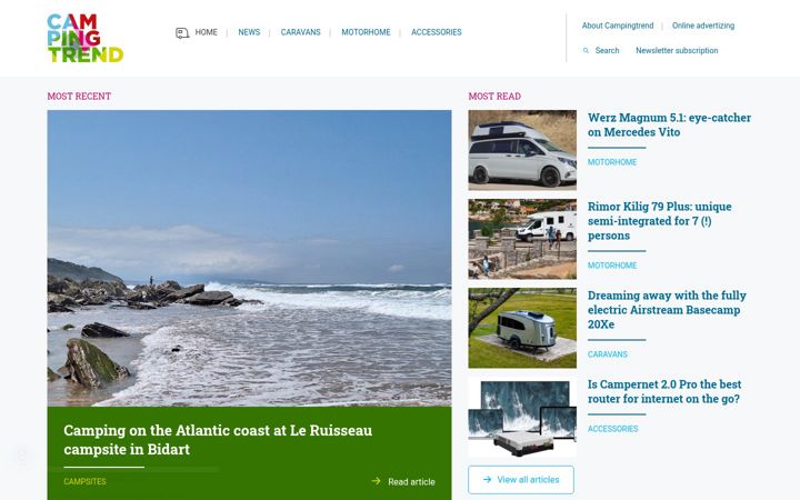 Screenshot of campingtrend.co.uk