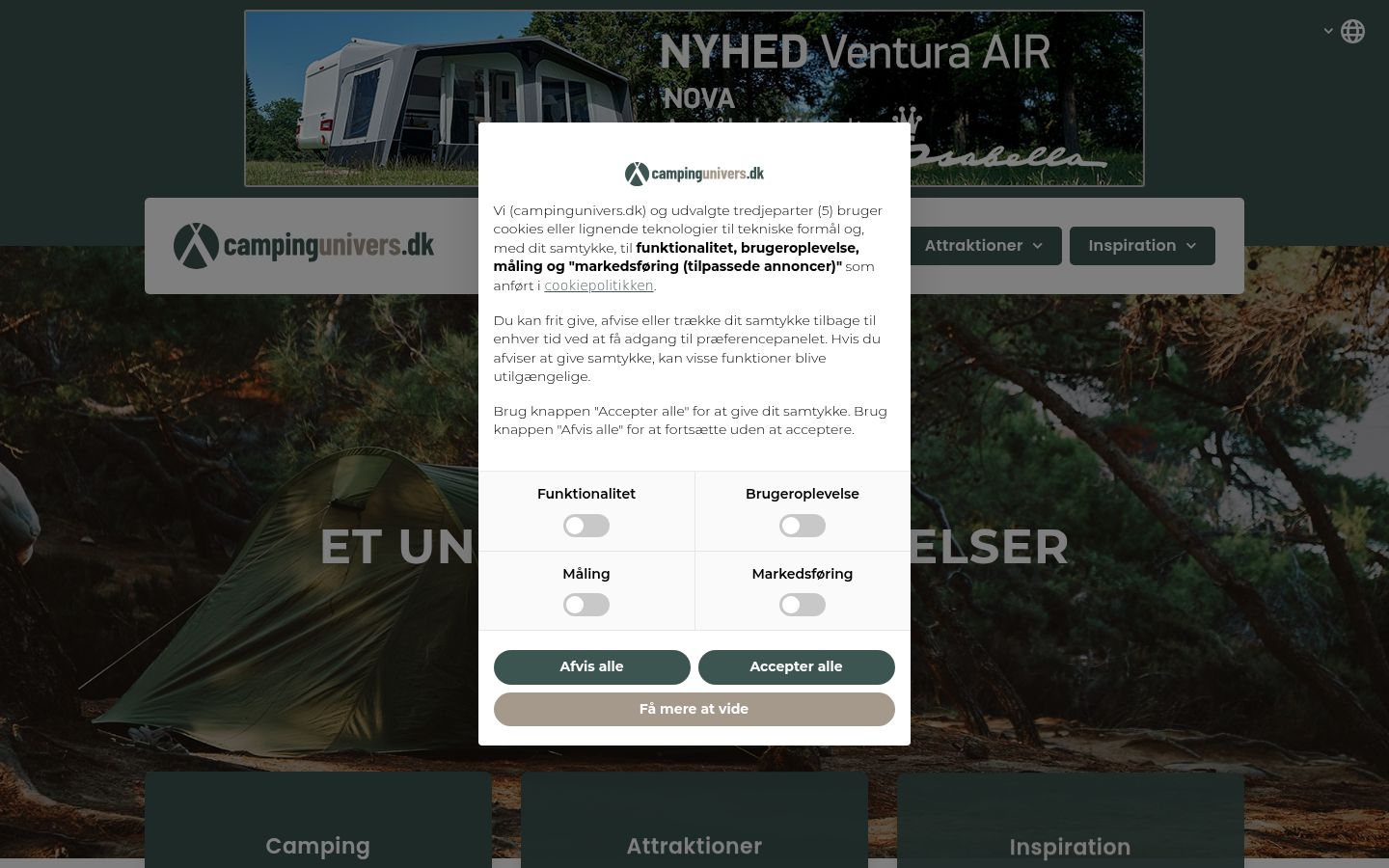 Ekraanipilt nõusolekubännerist, mida näidati enne mis tahes suhtlust