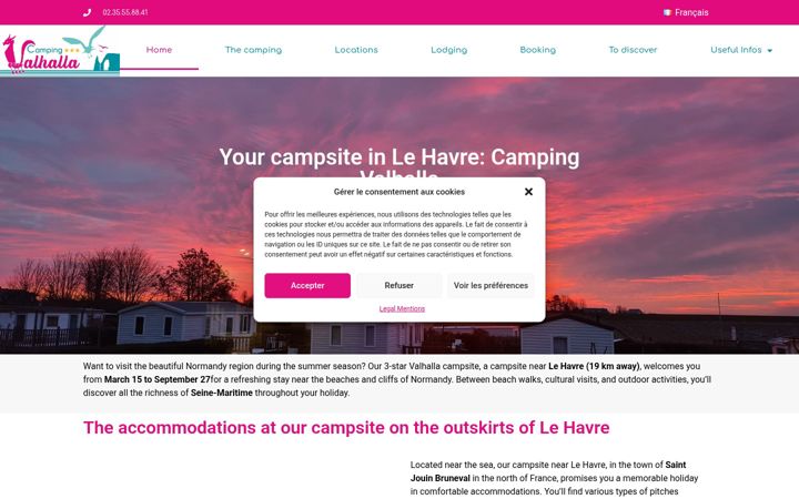 Zrzut ekranu campingvalhalla.fr