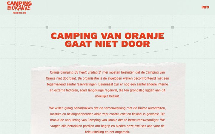 Screenshot of campingvanoranje.nl
