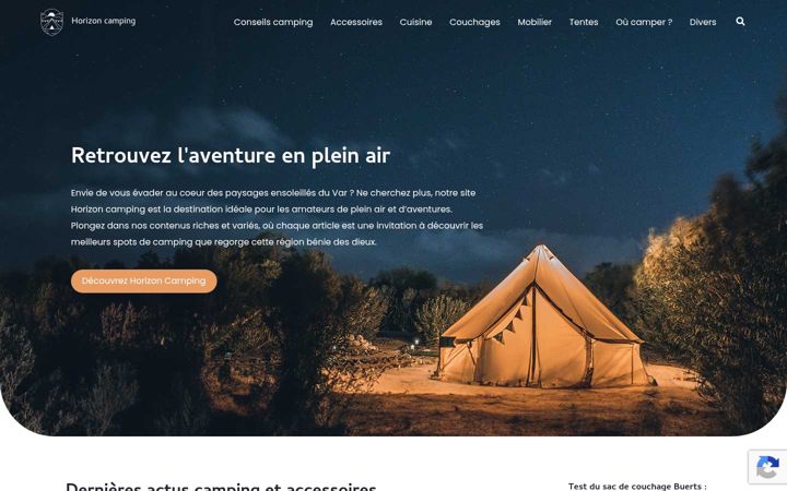 Screenshot of campingvar.com