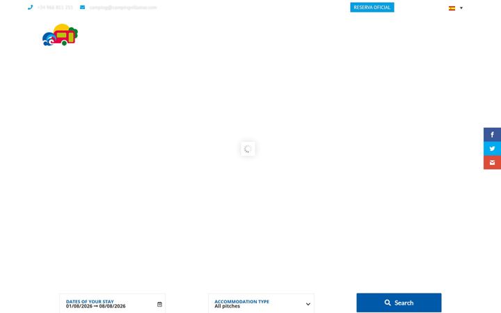 Screenshot of campingvillamar.com