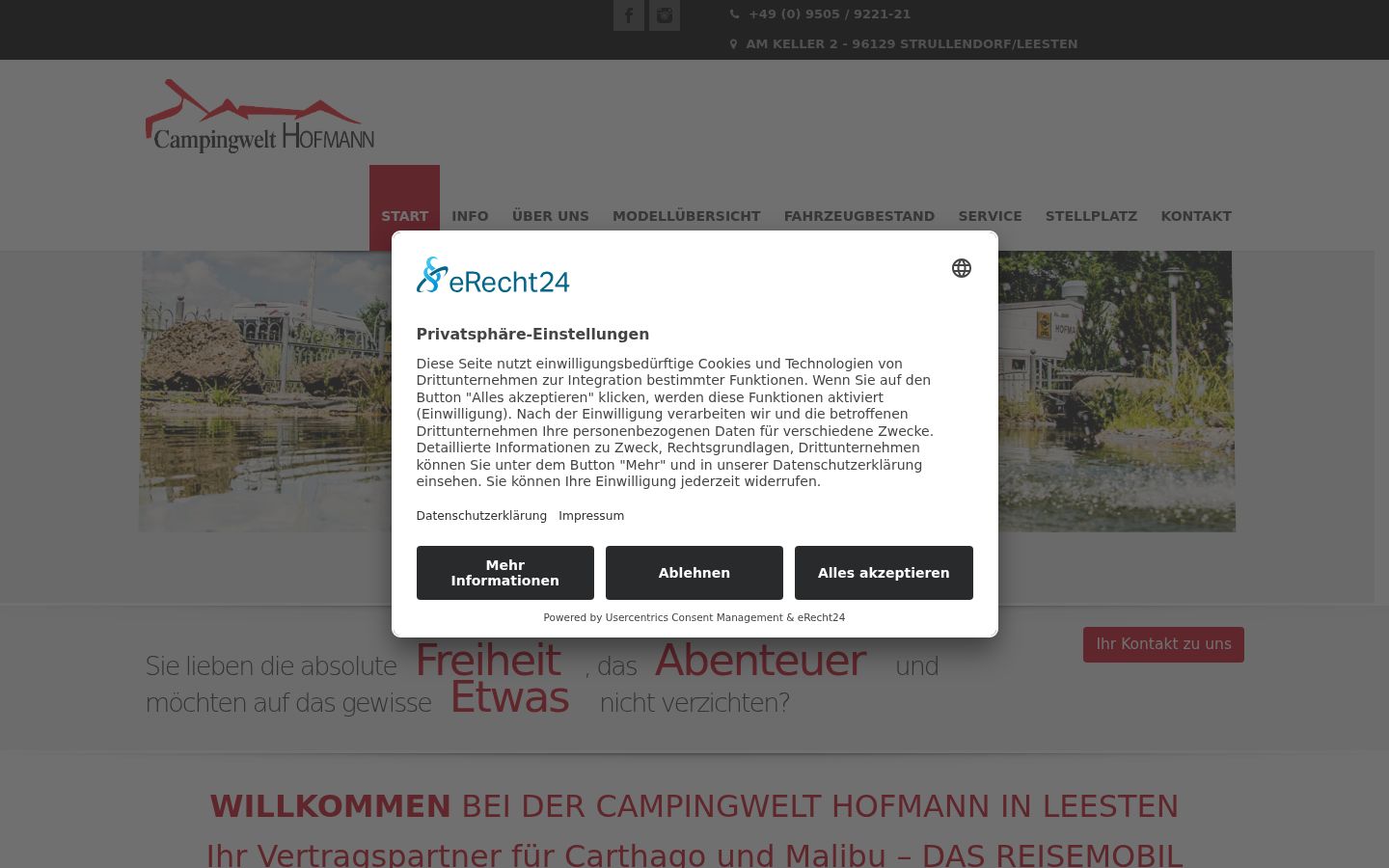 Screenshot tal-banner tal-kunsens muri qabel kwalunkwe interazzjoni