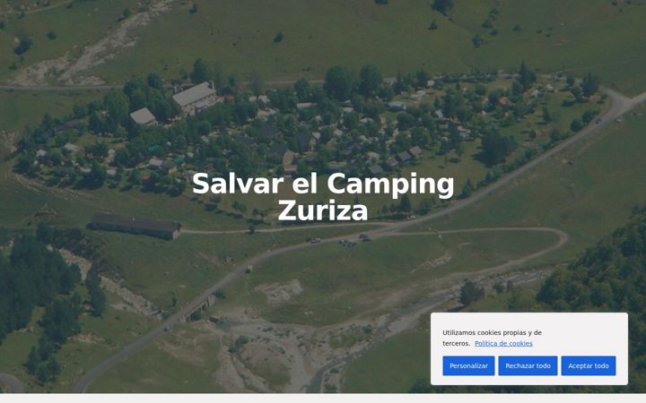 Screenshot of campingzuriza.org
