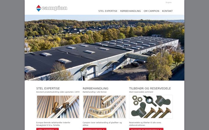 Skärmbild av campion-production.com