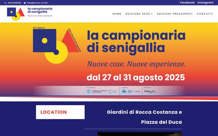 Screenshot stránky campionariasenigallia.it