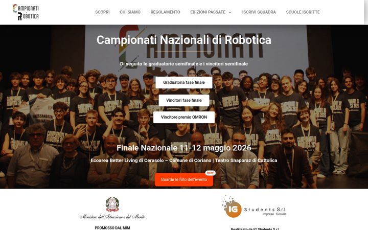 Zrzut ekranu campionatidirobotica.it