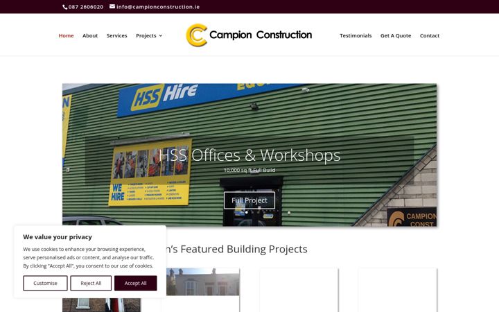 Ekrano kopija campionconstruction.ie