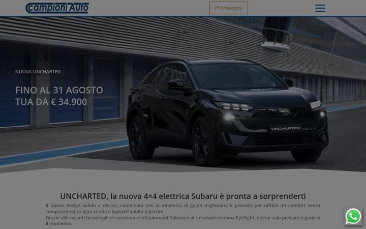 Screenshot stránky campioniauto.it