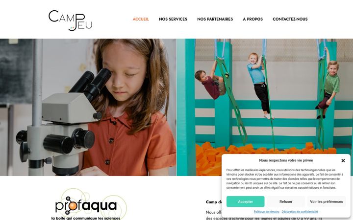 Screenshot of campjeu.com