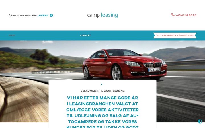 Screenshot of campleasing.dk