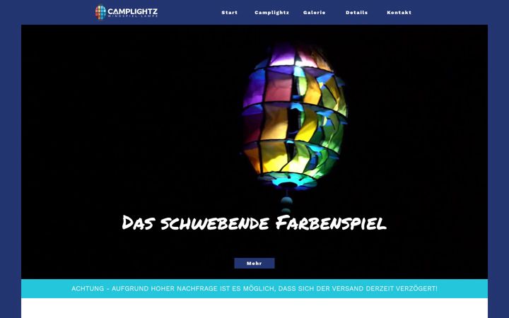 Screenshot of camplightz.de