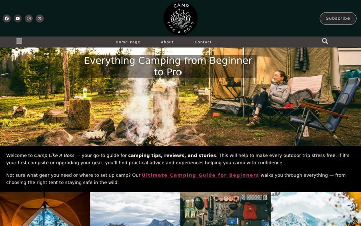 Screenshot of camplikeaboss.com