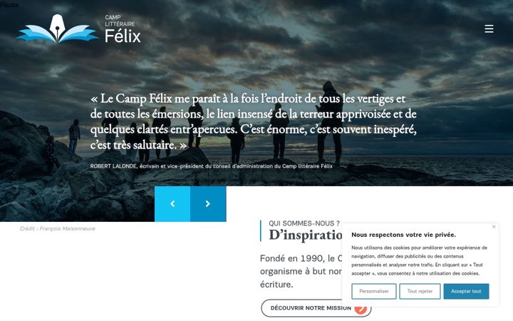 Screenshot of camplitterairefelix.com