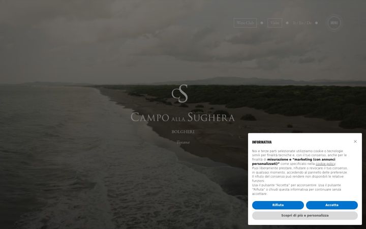 Screenshot of campoallasughera.com