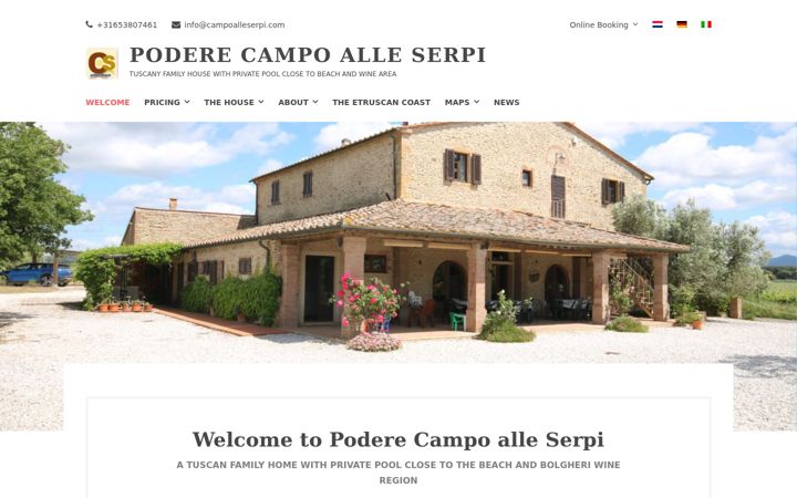 Screenshot of campoalleserpi.com