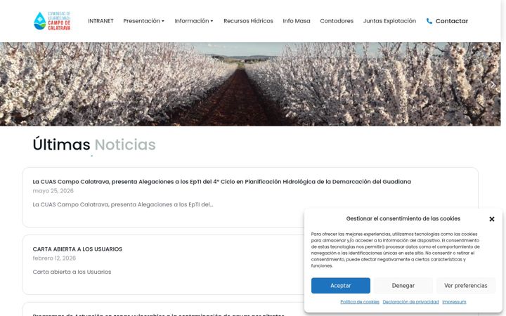 Captură de ecran a campocalatravamasb.es