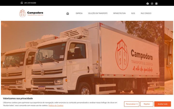 Screenshot of campodoro.com.br