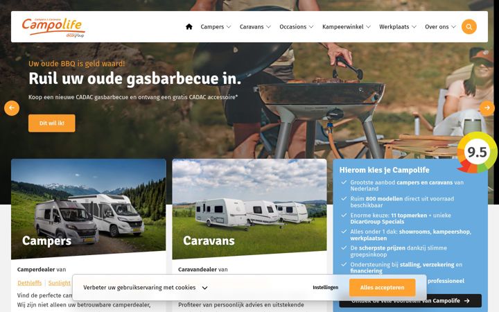 Snimka zaslona za campolife.nl