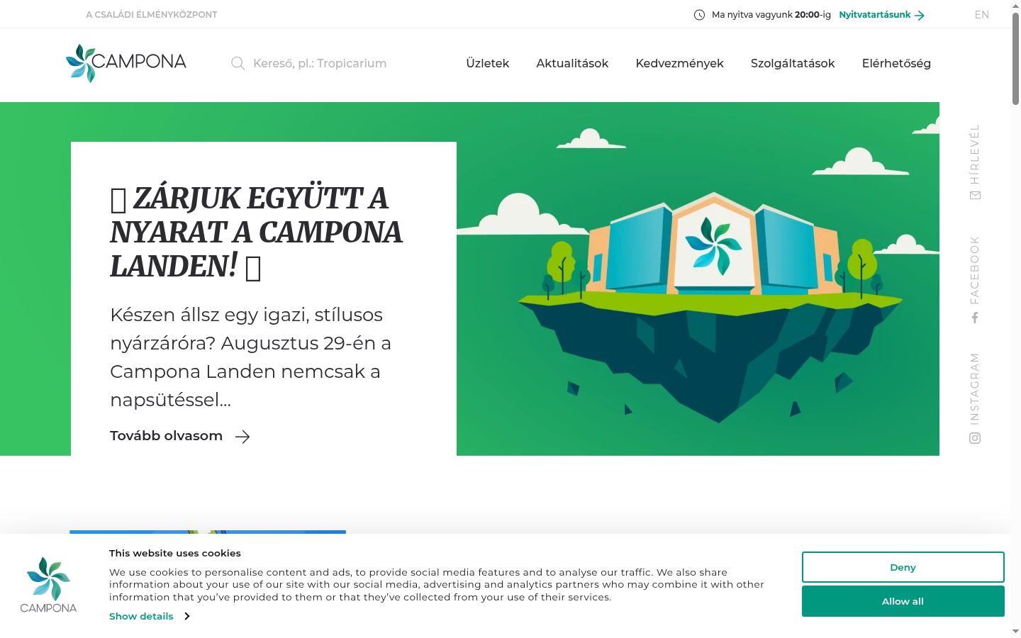 Skærmbillede af samtykkebanneret, som det blev vist før nogen interaktion
